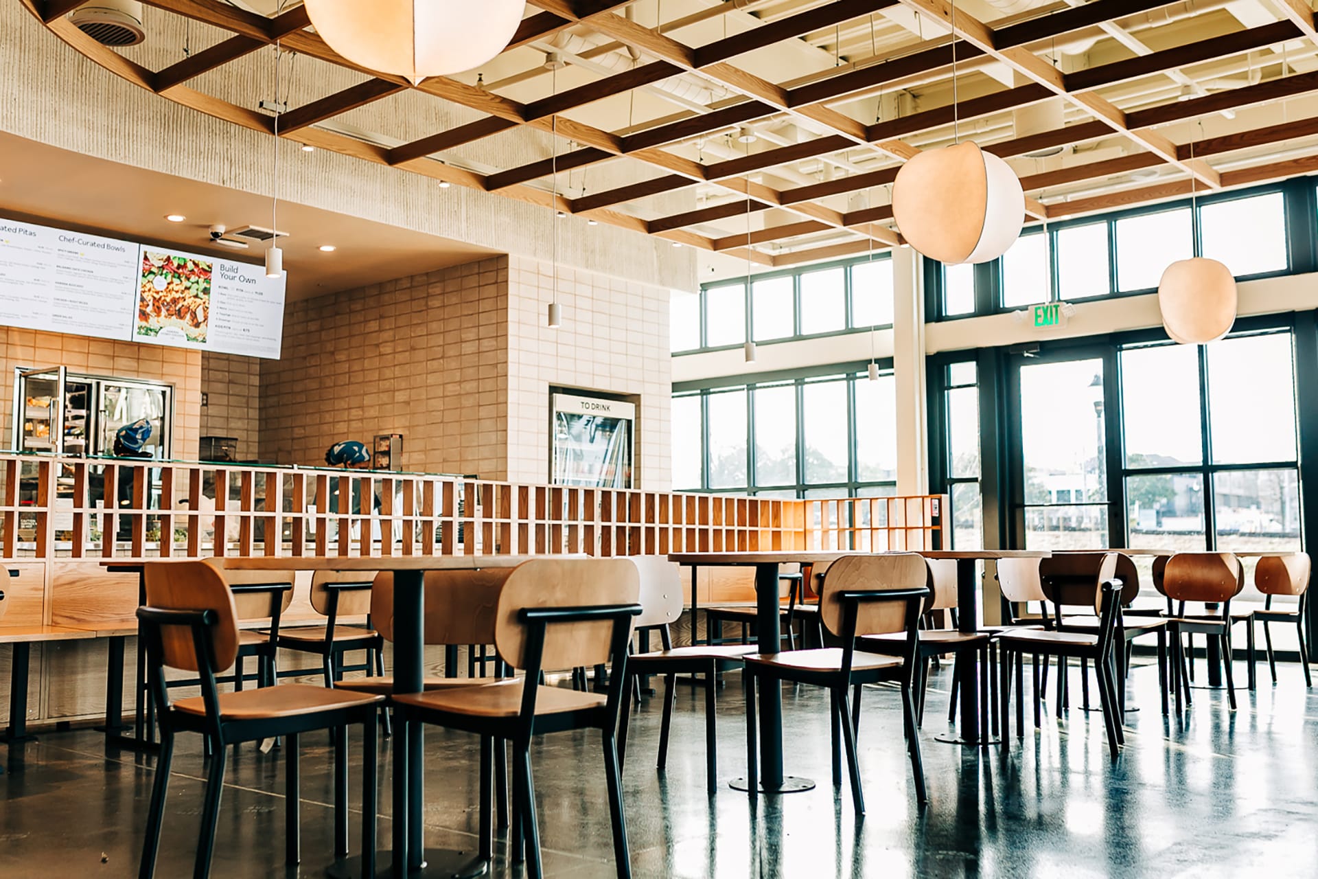 Inside of a restaurant
